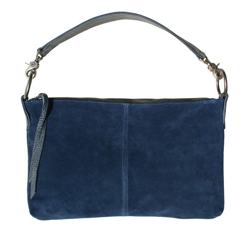 Slouchy Bag - Royal Blue Suede