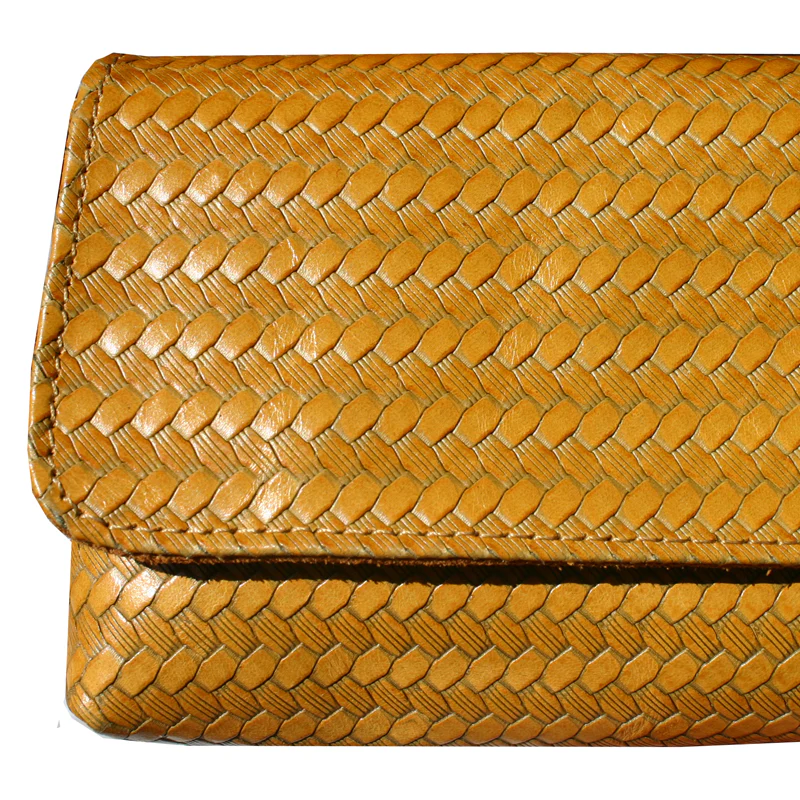 Baguette Clutch  - Yellow Basketweave