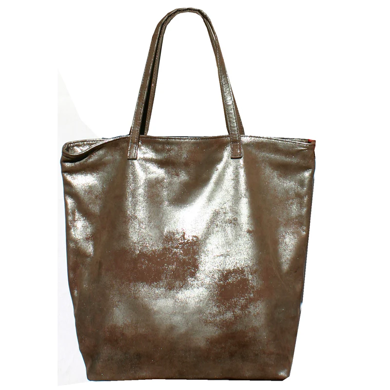 Tote Bag - Dull Brown Metallic