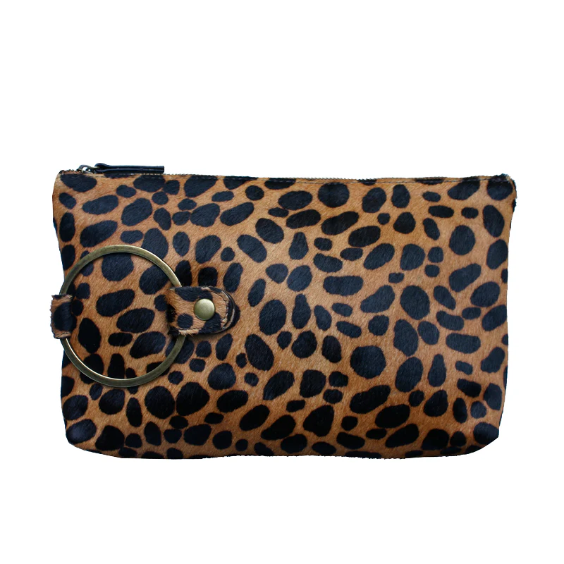 Ring Clutch - Leopard Fur