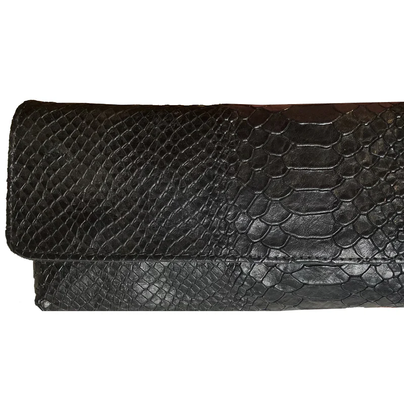Baguette Clutch  - Black Snake
