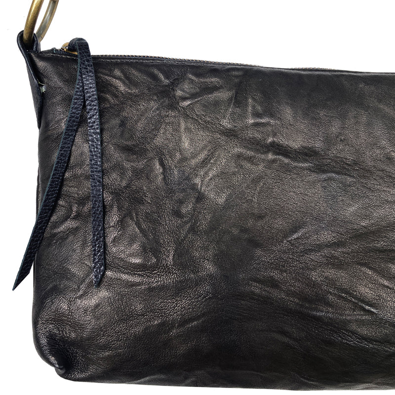 Slouchy Bag - Black Crinkle